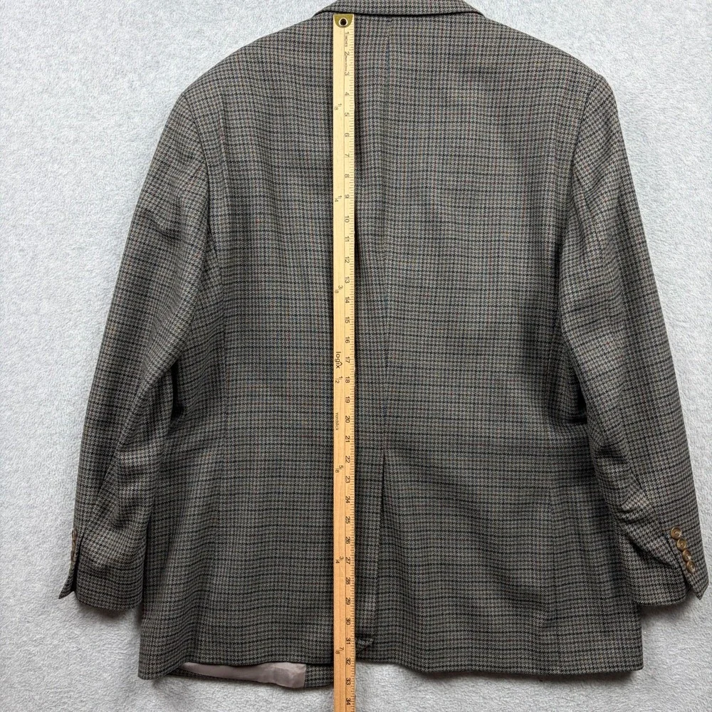 Lauren Ralph Lauren Blazer Mens 46R Brown Gun Club Check Wool Sport Coat Trad